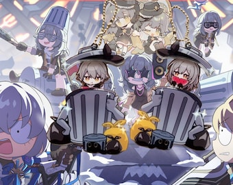 HSR Trailblazer Slidin Keychain honkai star rail trashcan trailblazer keychain honkai star rail keychain caelus trailblazer stelle trashcan