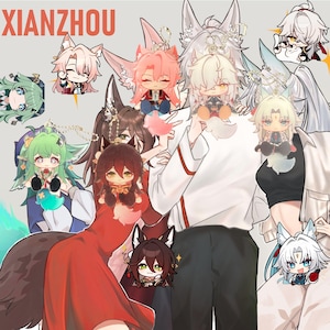 HSR Keychain Wagging TaiI & Ears hsr jing yuan feixiao hsr jiaoqiu huohuo honkai star rail keychain hsr fugue keychain hsr tingyun keychain
