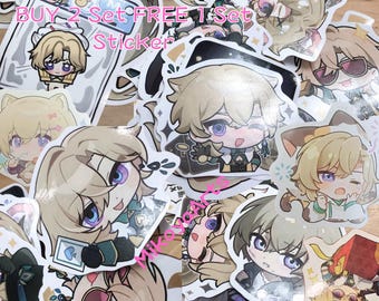 50 Pcs Set HSR Aventurine stickers, Dr Ratio hsr, Aventurine Stickers, Honkai Star Rail Stickers HSR Stickers No Repeat Designs