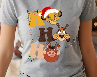 The Lion King Ho Ho Ho Christmas Shirt, Best Seller Shirt, Disney Family Christmas Shirt, Samba Timon Pumbaa Christmas Shirt 242123