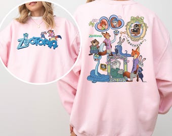 Coquette Mirror Zootopia Sweatshirt, Judy Hopps Nick Wilde Sweatshirt, Welcome To Zootopia Disney Hoodie, Locket Zootopia Crewneck 244512