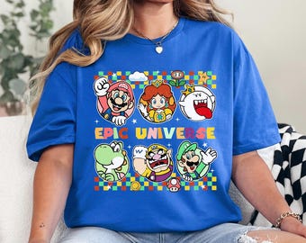 Retro Super Mario Squad Shirt, Epic Universe Mario Shirt, Mario and Friends Shirt, Universal Epic Universe Shirt 243422