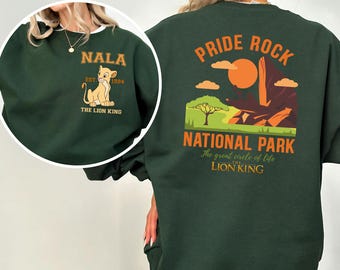 Disney Lion King Sweatshirt, Double Side Lion King Hoodie, Lion King Characters Hoodie, Mufasa Simba Shenzi Zazu Timon Pumba Nala 242006