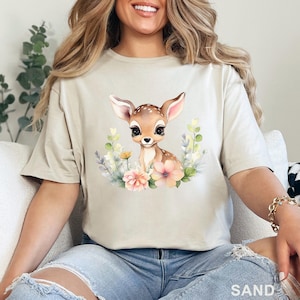 Disney Bambi Shirt, Disney Bambi Deer Shirt, Bambi Birthday Gift Shirt, Disneyland Trip Shirt, Disney Flower Shirt 243270