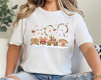 Disney Gingerbread Castle Shirt, Christmas Castle Shirt, Disney Christmas Shirt, Mickey Christmas Shirt, Disney Parks Gingerbread Tee 243711