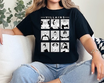 Chemise méchants, méchants Disney, chemise de sorcière, méchants, chemise Disney, chemise effrayante, chemises de famille Disney 242026