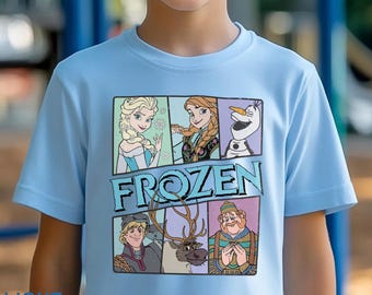 Camiseta de Frozen, camiseta de Elsa, camiseta de personajes de Frozen de Disney, camiseta de Olaf de Frozen, camiseta retro de Frozen, regalo de princesa Disney, regalo de Disney 242700
