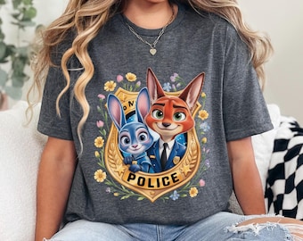 Zootopia Police Badge Shirt, Judy Hopps Shirt, Nick Wilde Shirt, Welcome To Zootopia Disney Shirt, Zootopia Police Tee 243856