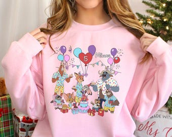 Personalized Name Age Zootopia 2 Birthday Sweatshirt, Disney Judy Hopps Nick Wilde Birthday Hoodie, Disneyland Family Crewneck 244509