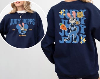 Disney Zootopia Characters Sweatshirt, Nick Wilde Hoodie, Judy Hopps Sweatshirt, Disney Family Trip Hoodie, Zootopia Police Crewneck 244289