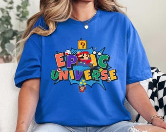 Epic Universe Mario Land Shirt, Super Nintendo World Shirt, Universal Studios Theme Park Tee, Matching Vacation Shirts 243449