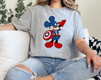 Superhero Mickey Shirt, Captain America Mickey Shirt, Avengers Mickey Shirt, Marvel Tee, Superhero Mickey Shirt, Captain Mickey Shirt 242472