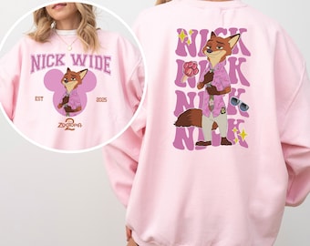 Zootopia Characters Sweatshirt, Nick Wilde Judy Hopps Sweatshirt, Mickey Ears Hoodie, Disney Trip Hoodie, Zootopia Police Crewneck 244652