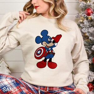 Superhero Mickey Sweatshirt, Captain America Mickey Sweatshirt, Avengers Mickey Hoodie, Superhero Mickey Hoodie, Captain Mickey 242472
