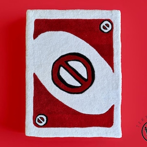 capitonné Uno Reverse Card | Décoration ludique inspirée du jeu | Fait main