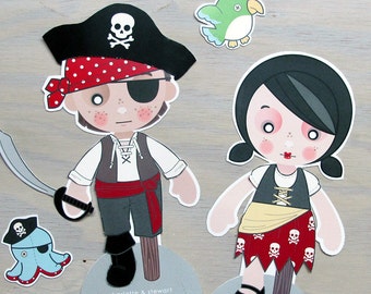 Printable PDF - Pirate Paper Dolls