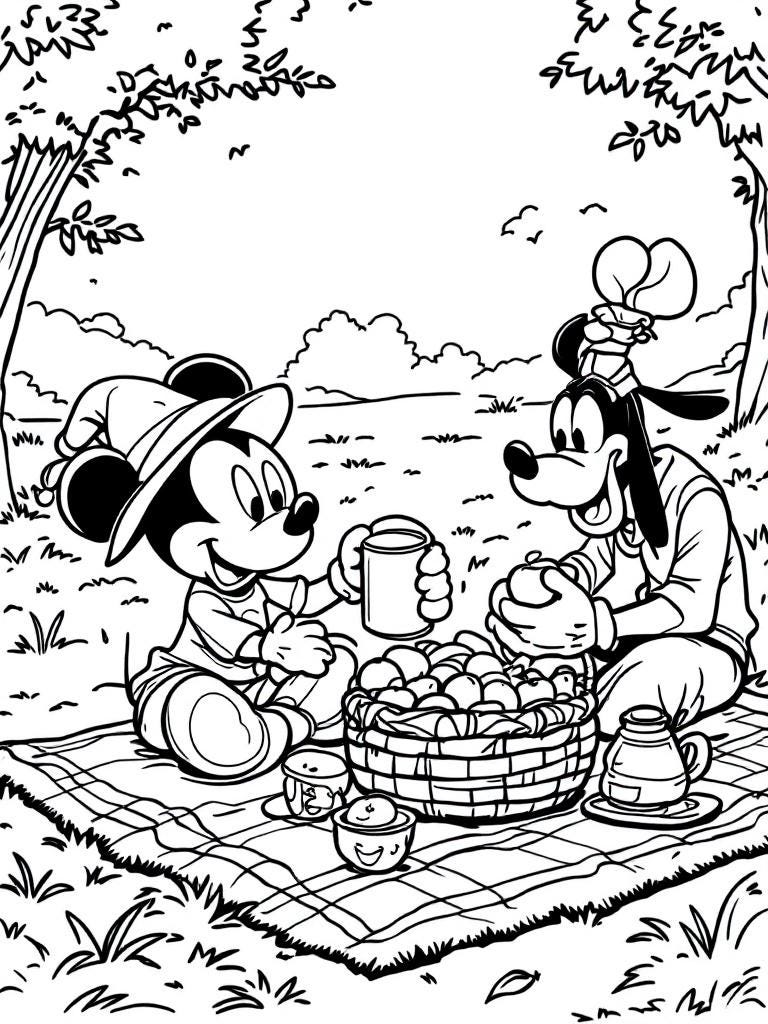 40 - Mickey and Company Inspired Coloring Pages - Etsy