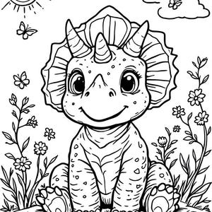 50- Dinosaur Digital Download Coloring Pages