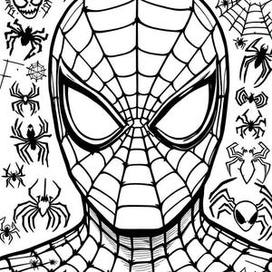 50 Spiderman Inspired Coloring Pages w/ Bonus Jpegs