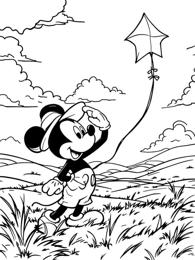 40 - Mickey and Company Inspired Coloring Pages - Etsy