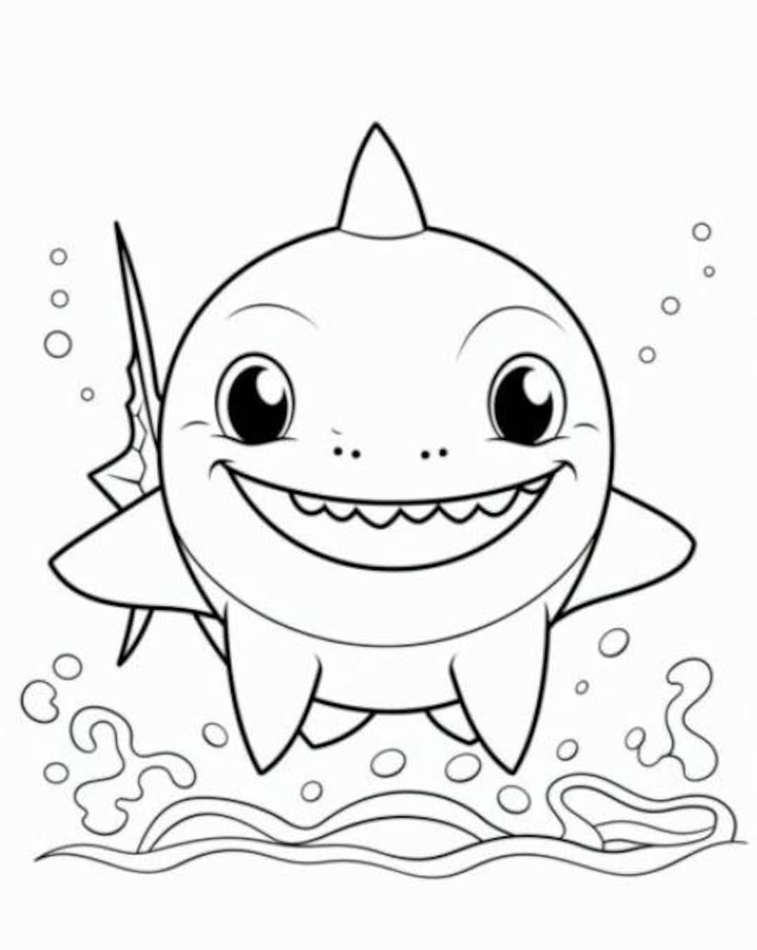 30 Shark Coloring Pages - Etsy