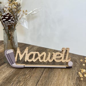 Personalized Wooden Names, Carved Home Decor, Personalized Gifts for Golfers, Father&#39;s Day Gifts, Memorial Ornaments with Special Meaning