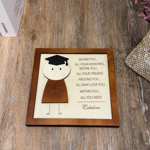 Cadeau de remise des diplômes personnalisé pour fille, décoration commémorative de remise des diplômes 2025, décoration de table de citation de remise des diplômes, cadeau émouvant pour enseignant
