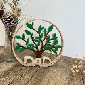 Gepersonaliseerd bord stamboom, gepersonaliseerd houten vaderdagcadeau-idee, gepersonaliseerd woondecor, rustiek houten decor, gepersonaliseerd omacadeau