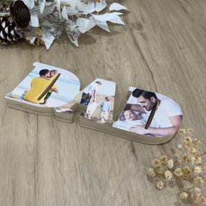 Personalized Photo, Custom Wooden Father&#39;s Plaque, Personalized Home Decor, Personalized Father&#39;s Day Gift, Wooden Engraved Memorial Plaque