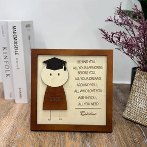 Décorations en bois personnalisées pour l&#39;obtention du diplôme, Citations inspirantes pour l&#39;obtention du diplôme personnalisées, Cadeaux d&#39;un professeur à un étudiant, Cadeaux pour étudiants