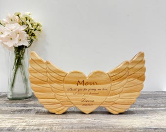 Personalised Angel Wing Keepsake Ornament, Traditional Keepsake, Bereavement Gift, Sympathy Gift, Loving Remembrance, Baby Death, Mourning