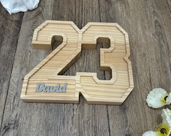 Personalized Wooden Digital Signs, Personalized Wooden Decorations for Home or Event, Special Birthday Gifts, Wooden Iconic Keepsakes