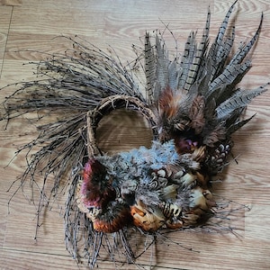 Custom Pheasant Feather wreath