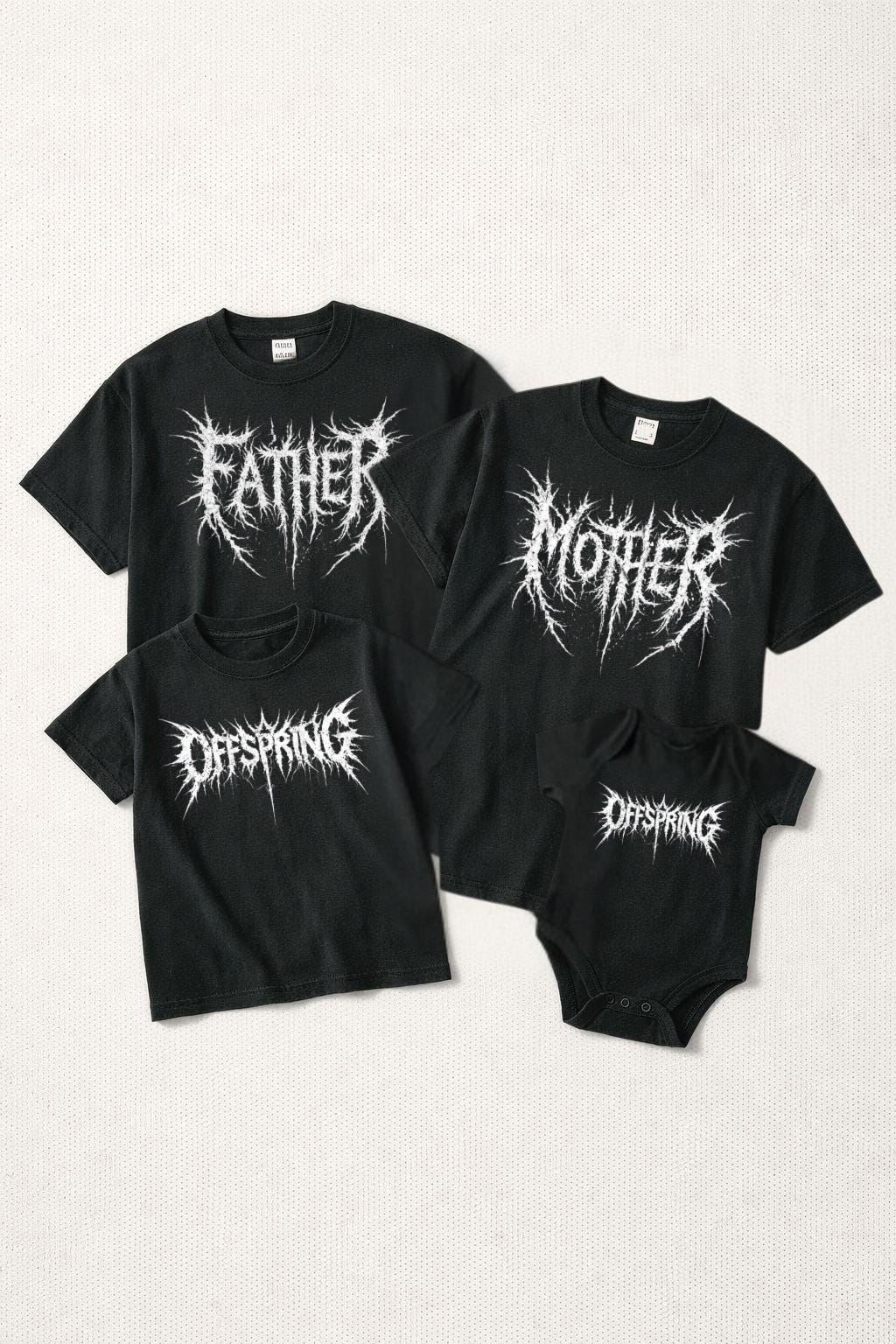 Death Metal Matching Family Shirts – Mother Father Baby Toddler