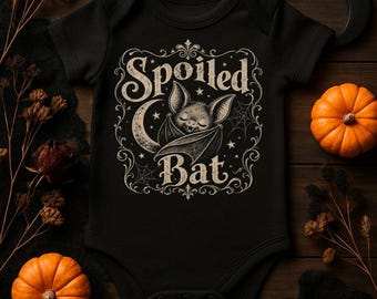 Body per neonati di Halloween, vestiti per neonati con pipistrello viziato, completo spettrale per neonati, regalo gotico per neonati, regalo per baby shower