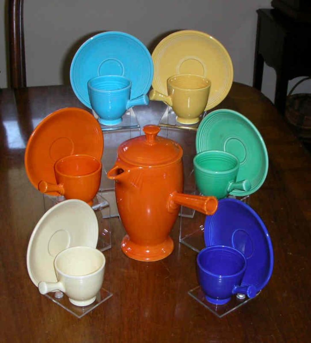 Plexiglass Demitasse Vintage Fiesta Riser Set of Six Pieces - Etsy