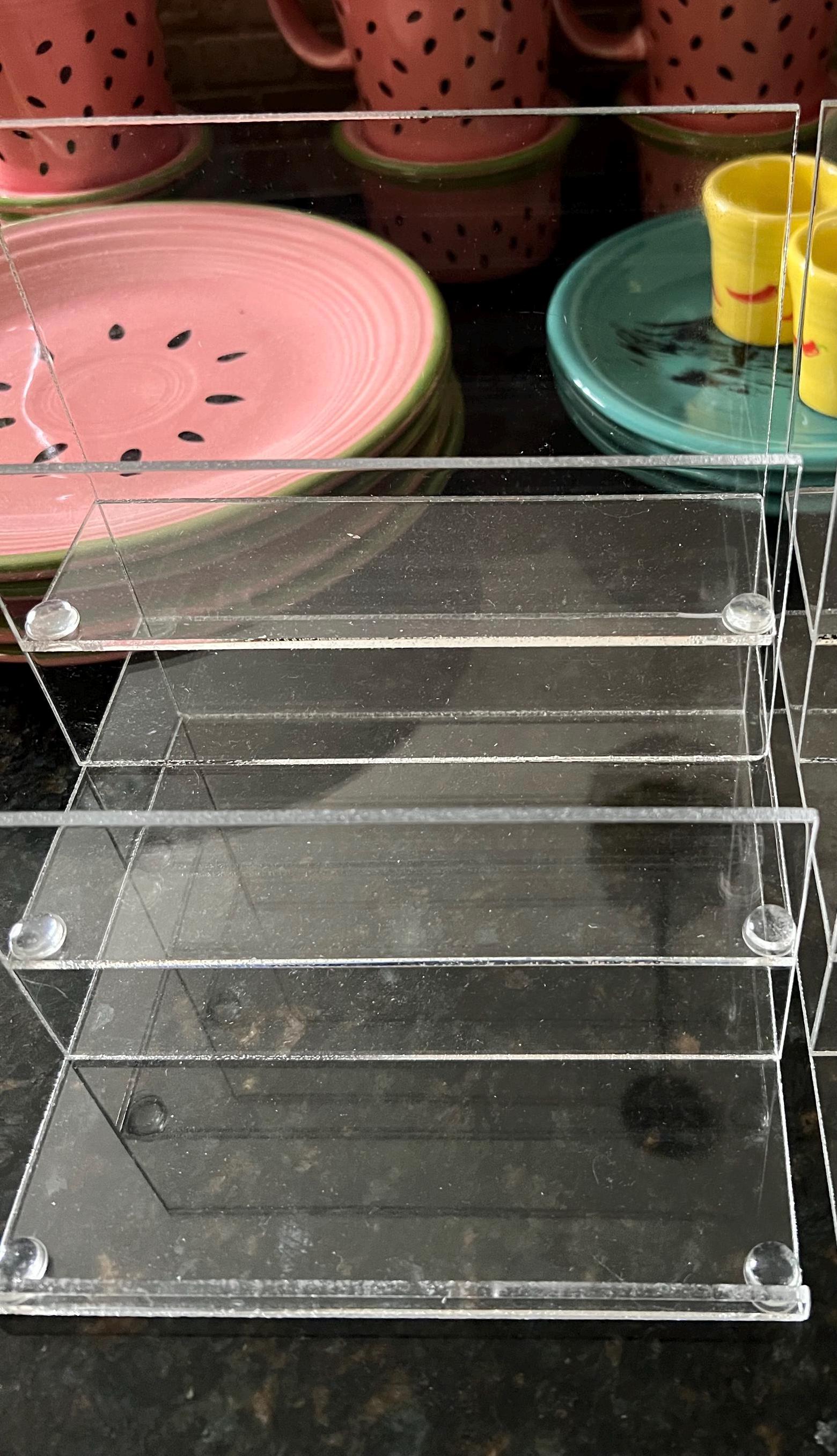 Pottery Riser Plexiglass Three Tier Riser - LARGE for Fiesta Pottery - Pottery Not ...
