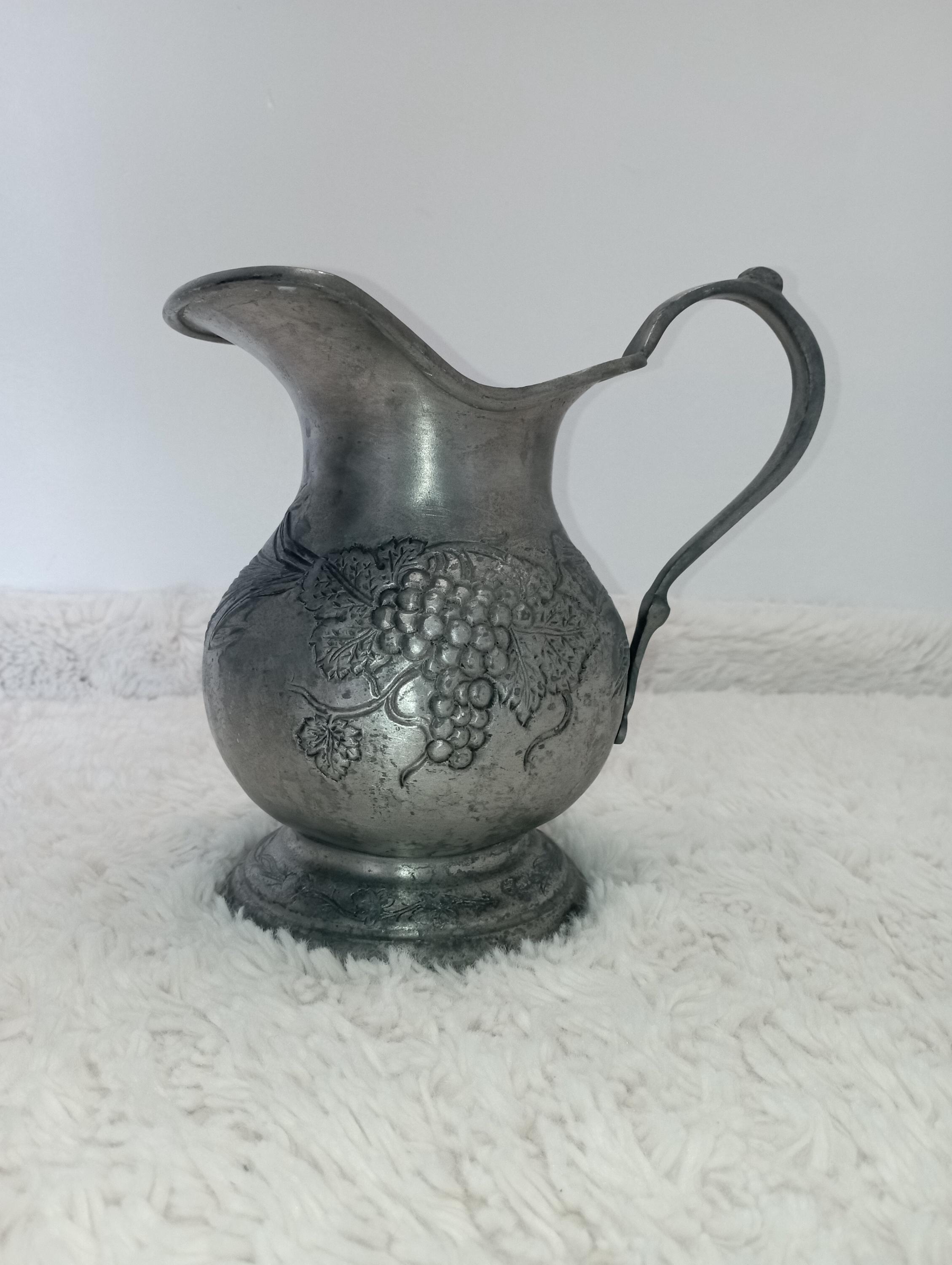 PICHET CÉRAMIQUE VERNISSÉE 0.5L grappe raisin RF Belgium RF BORNIER N118 EUR 10,00 - FR