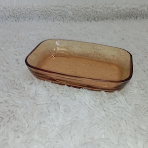 Grand Plat Creux VERECO France Vintage – Marron Fumé/ambre – 27 Cm – Neuf D'époque