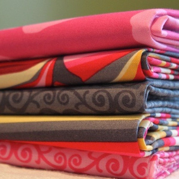 Year End SALE Summer Free to Grow Fat Quarter Set Organic Cotton