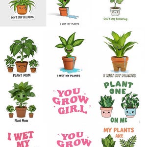 Plant Stickers | Vinyl waterproof | Bulk Savings