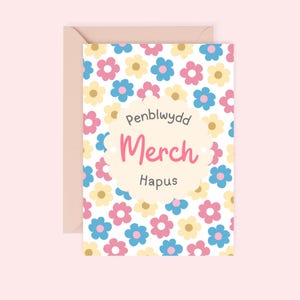 Cerdyn Penblwydd Hapus Merch / Walisische Geburtstagskarte Tochter / Geburtstagskarte / Penblwydd Merch / Cerdyn Merch / A6