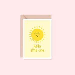 Carte Bonjour tout-petit / Carte de naissance / Carte de naissance / Carte de félicitations de bébé / A6