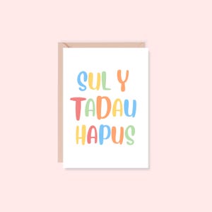 Cerdyn Sul Y Tadau Hapus / Cerdyn Penblwydd Hapus Dad / walisische Vatertagskarte / walisische Vatertagskarte / A6