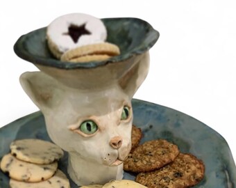 Custom Pet Chip and Dip Bowl: Handmade Porcelain Pet Portrait