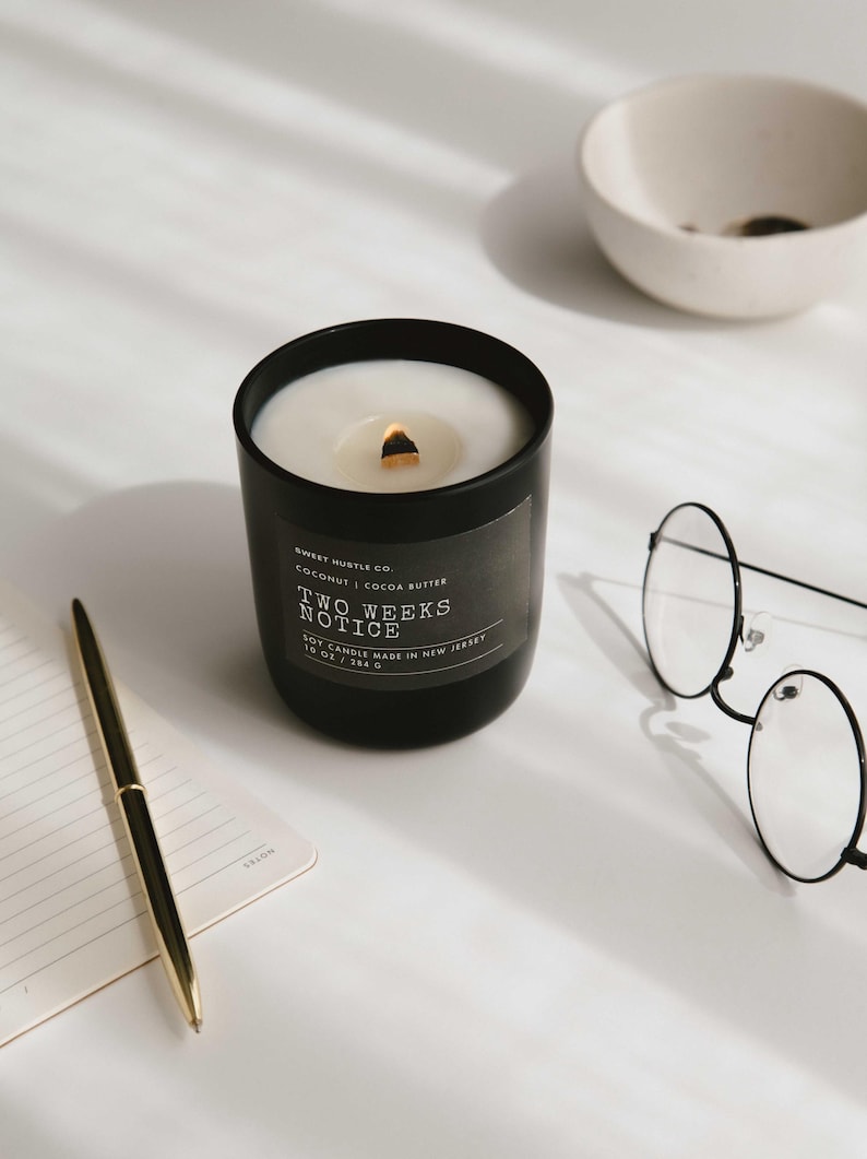Two Weeks Notice - Notes of Coconut, Cocoa Butter Scented Candle image 5
