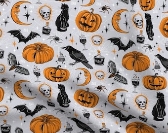 Dancing in Shadows Orange Black Diamond Halloween 44/" Cotton Fabric-$11.99//yard