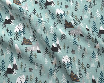 Mountain fabric | Etsy