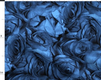 Blue Roses Fabric Etsy