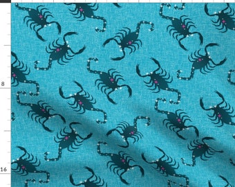 Stretch Cotton Fabric. Zodiac Fabric for Dress Scorpio Cotton Fabric